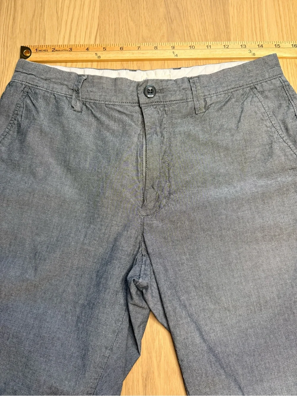 J.CREW Grey Flat Front 100% Cotton Pockets Chino Preppy Casual Shorts Mens Sz 30
